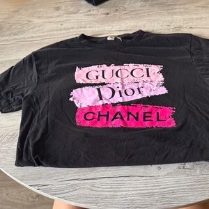 Designer T-Shirt with Pink Graphic